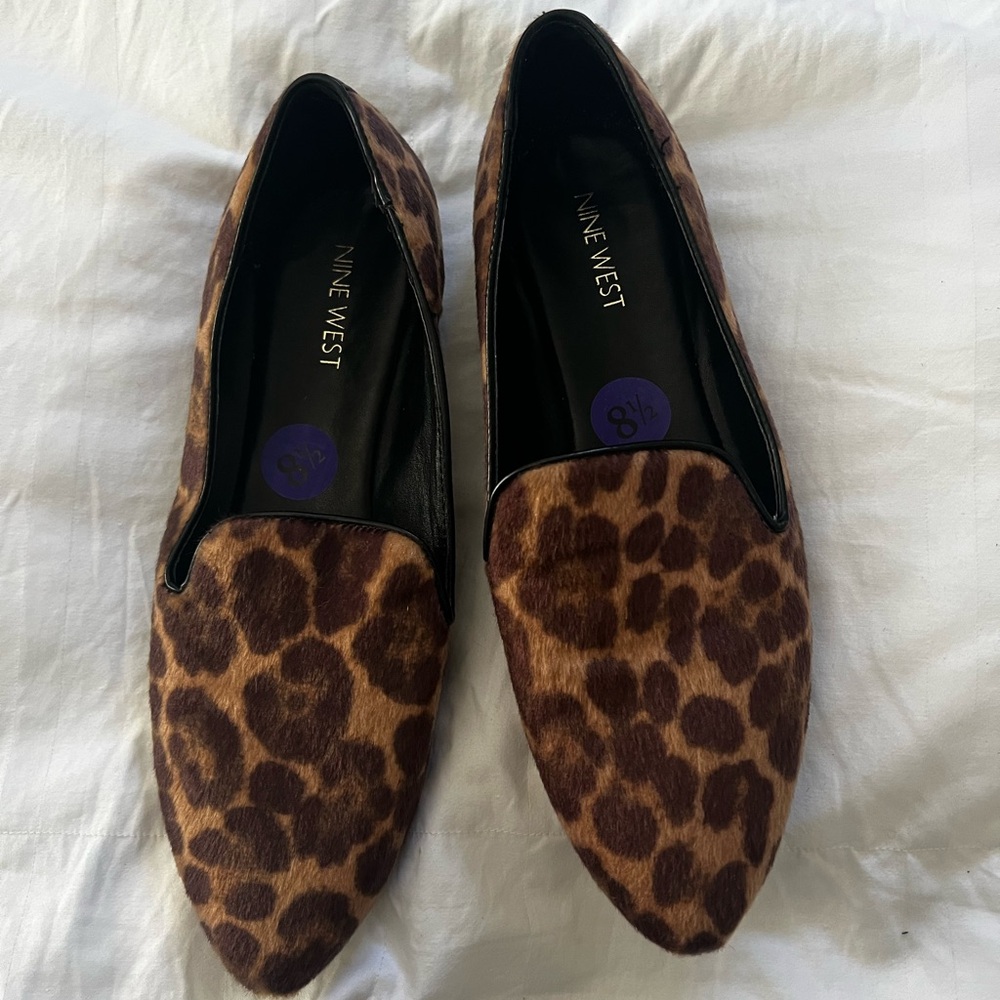 Nine West leopard print flats